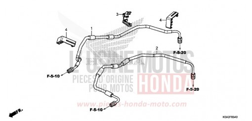 TUYAU FREIN AVANT CBF300NAJ de 2018